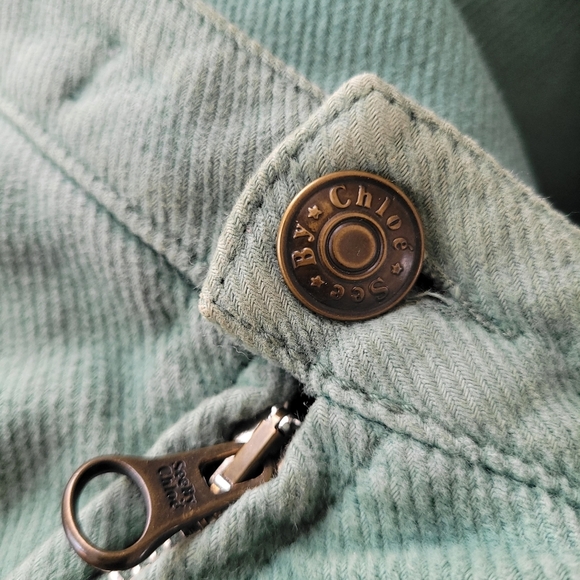 See By Chloé Green A-Line Cotton Women's Skirt - Picture 8 of 8